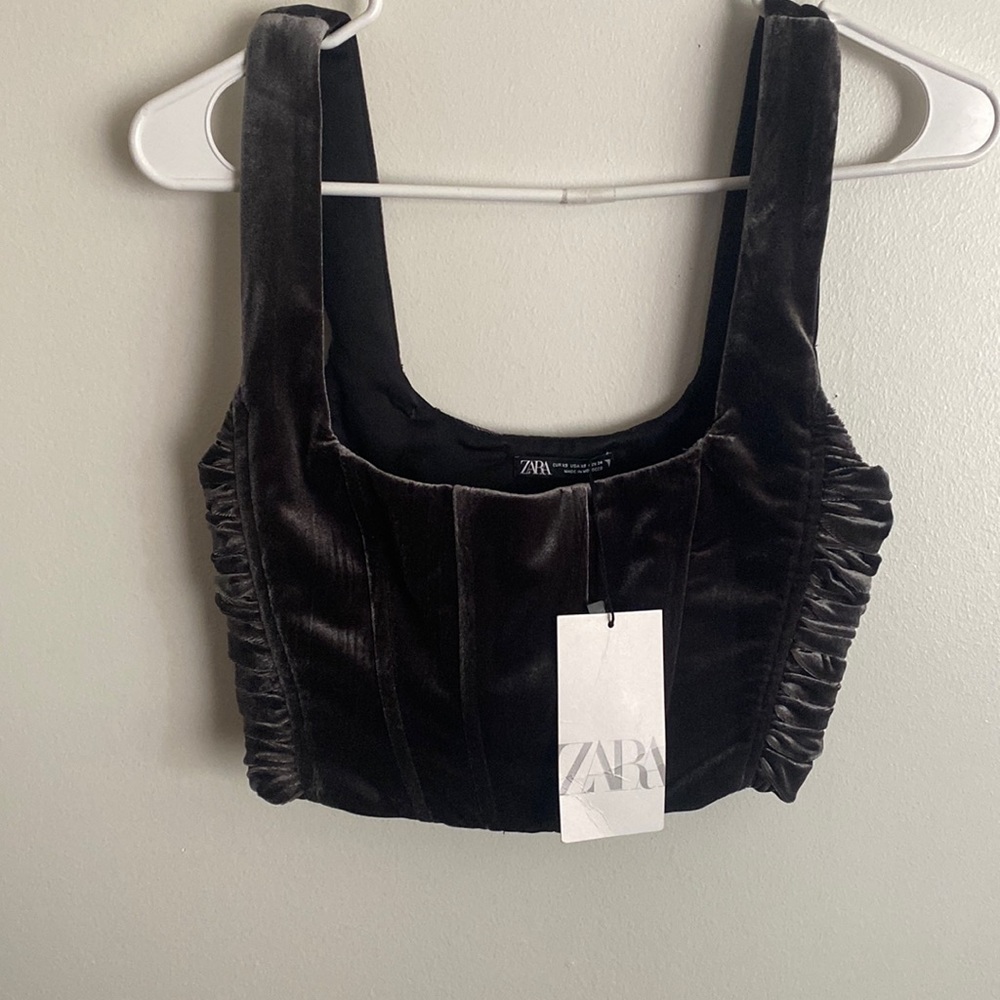 Zara crop top for women.